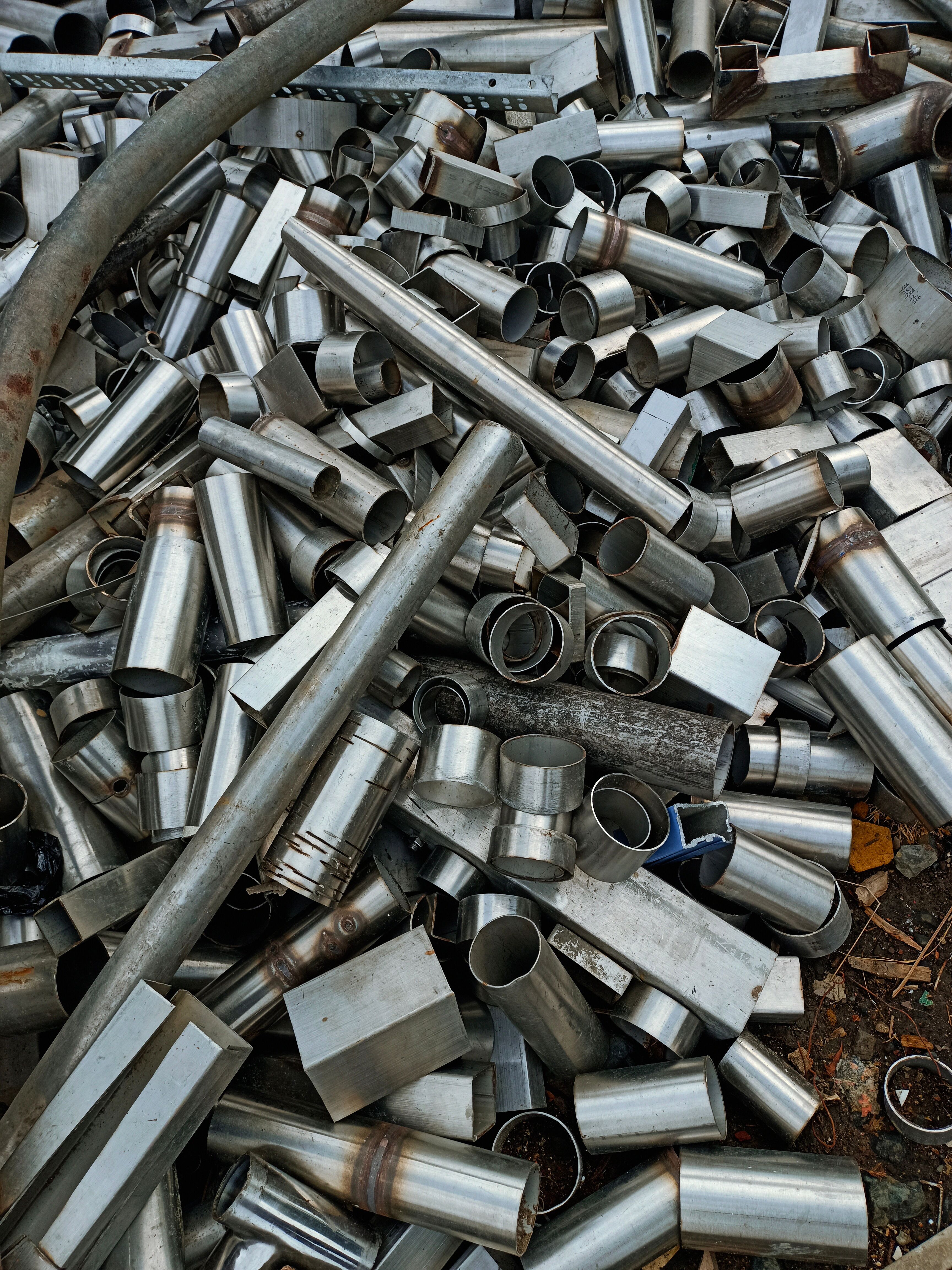 Steel scrap pile